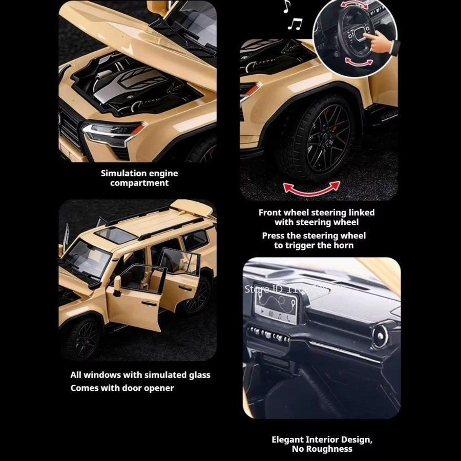 MAKEDA GX550 Prado Miniaturmodell, Geländewagen, 1:24, mit Licht und Sound - Bild 4