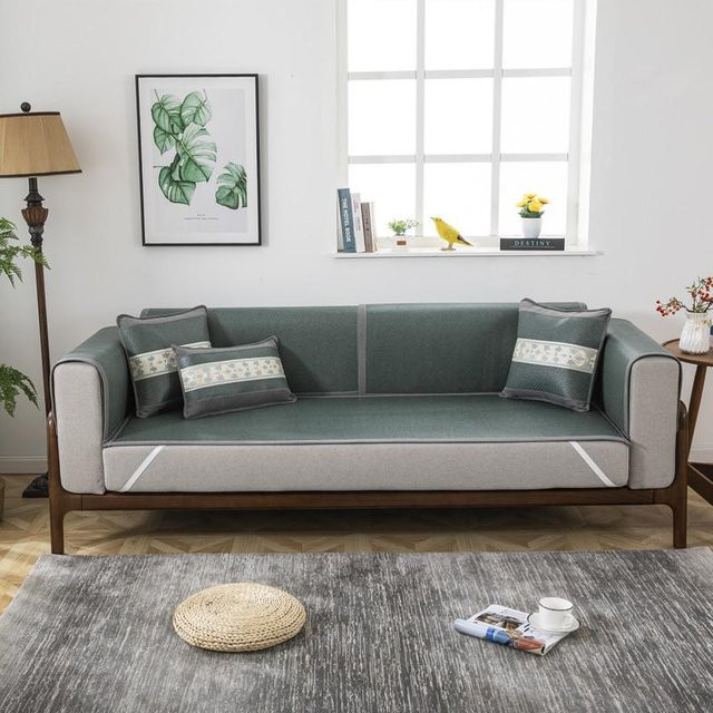 Rutschfestes Rattan-Sitzkissen Super Six in Quadratisch, Verdickte Sommermatte für dein Sofa, B/B/H: 60 x 60 x 1 cm - Bild 1