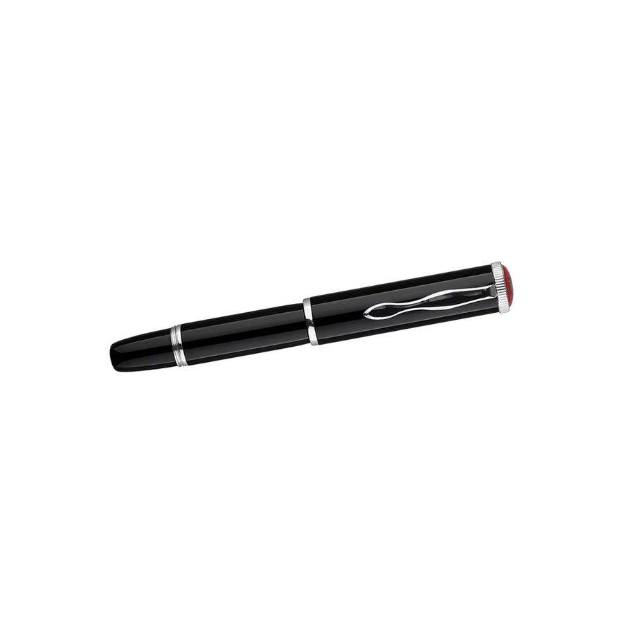 MAJOHN RS2 Mini Füllfederhalter aus massivem Messing in Schwarz und Rot für tägliches Schreiben mit 2,3mm kurzen Tintenpatronen - Bild 1