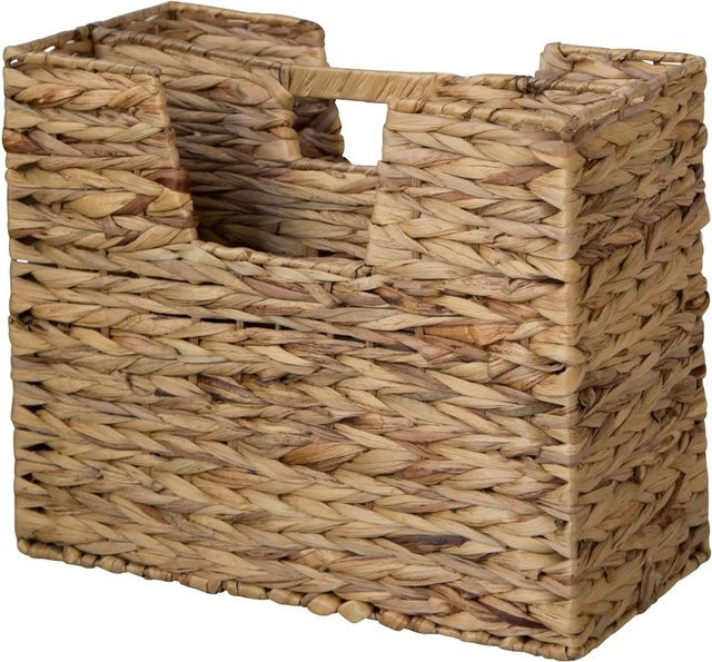 Homestyle4u Zeitungsständer aus geflochtenem Seegras in Beige - Bild 1
