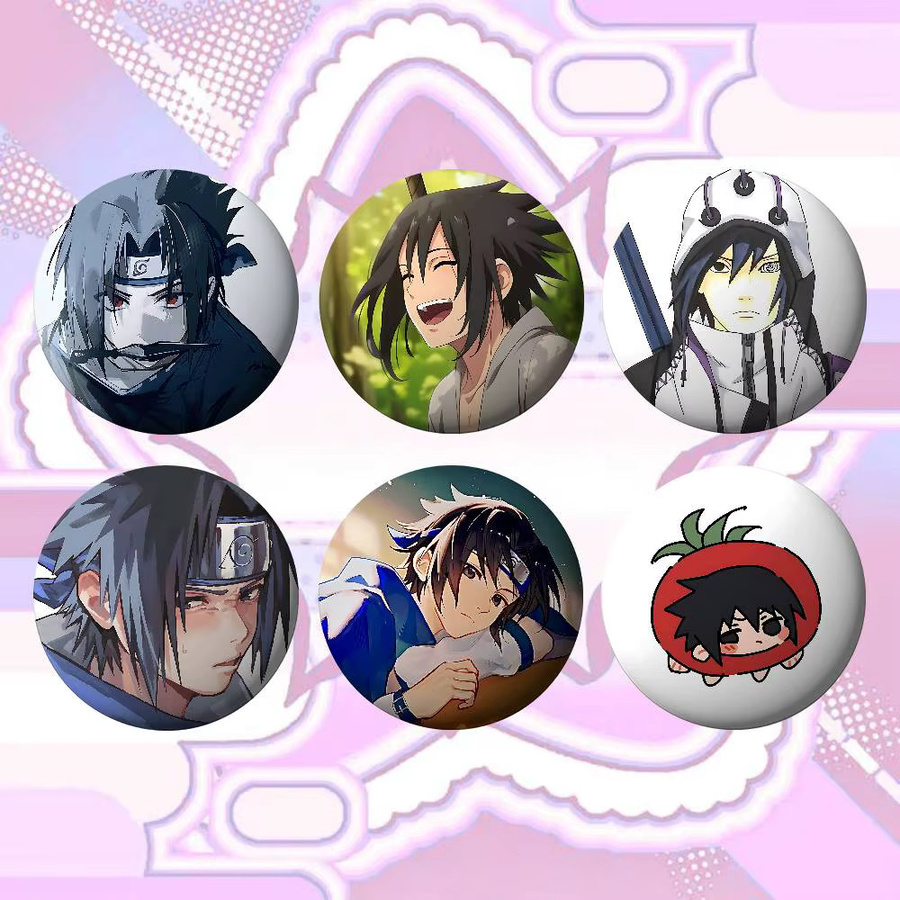 Naruto Brosche, Rund, Bunt, Ornament-Anstecknadel - Bild 3