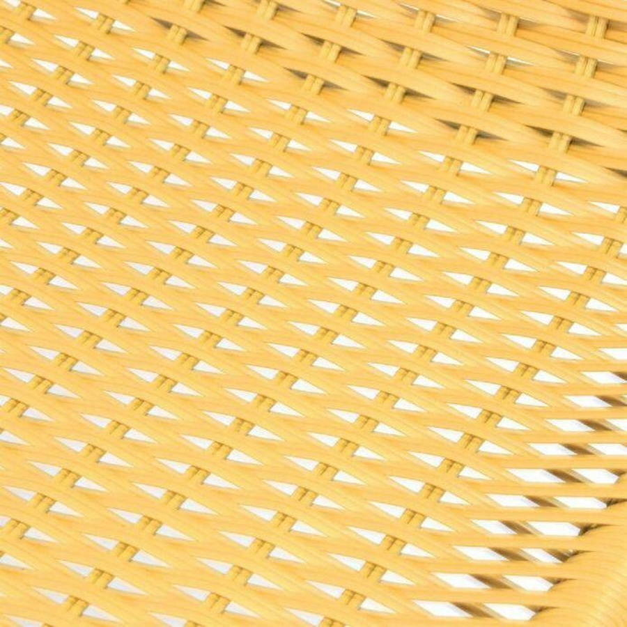 VCM Bistrostuhl aus Poly-Rattan in Beige und Hellbraun, stapelbarer Balkonstuhl, B/T/H: 53 x 60 x 73 cm - Bild 2
