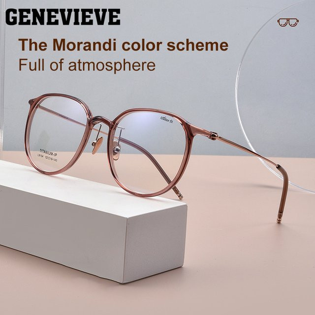 Genevieve Korrektionsbrille, Titan, Vollrand, Rund - Bild 1