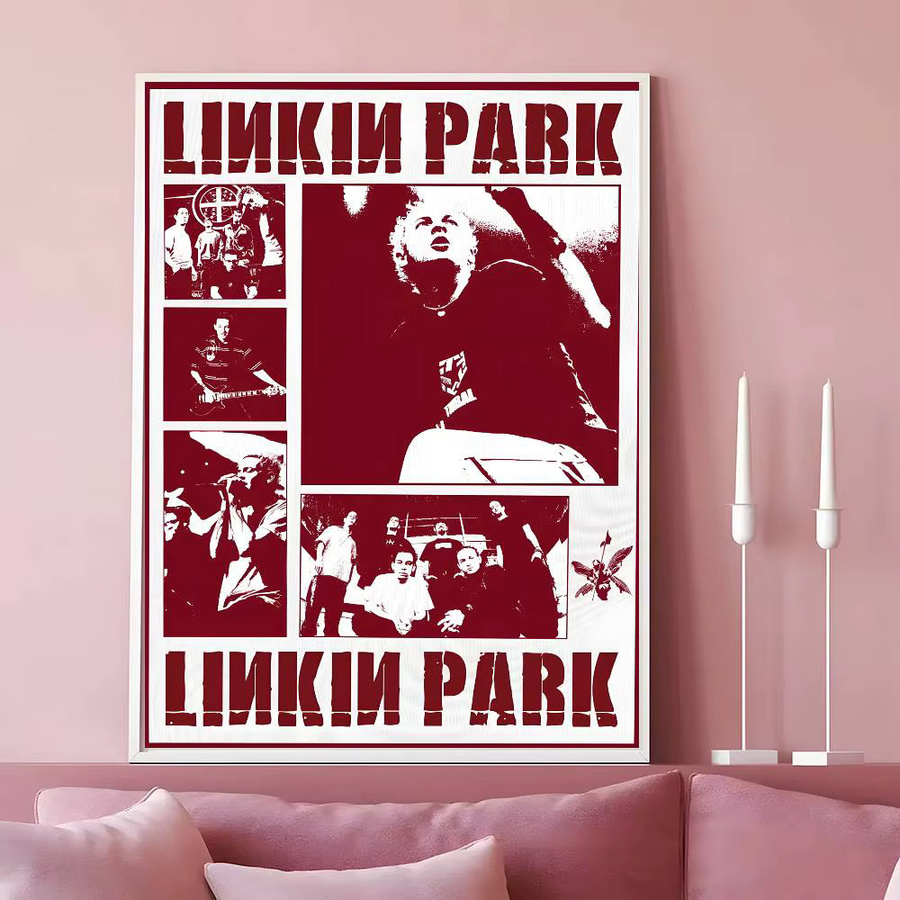 Trends International Linkin Park Poster, selbstklebender Wandaufkleber aus Papier, Mehrfarbig, Breite: 20,0 cm, Höhe: 20,0 cm - Bild 7