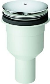 Grohe Universal Ablaufgarnitur für Badewannen mit senkrechtem Abgang in Chrom/Silber, Durchmesser: 11,2 cm - Bild 1