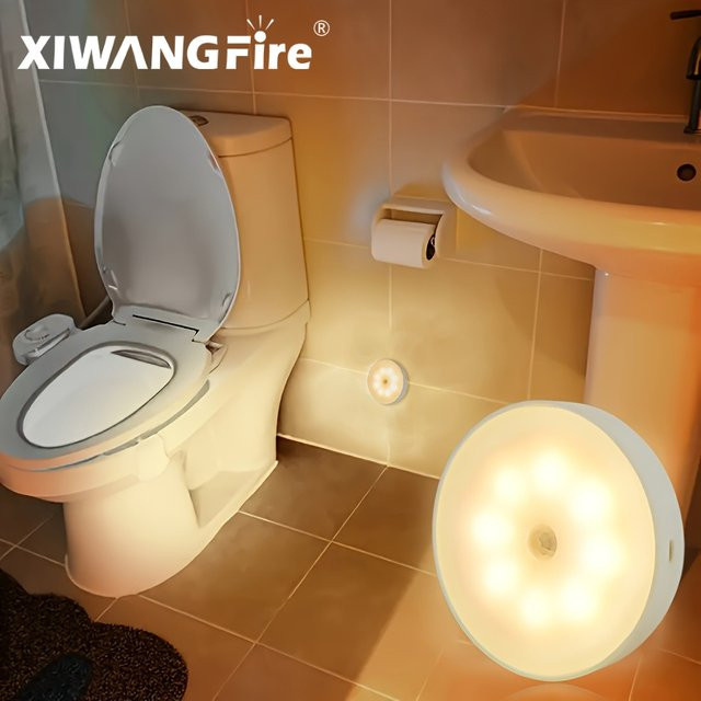 XIWANGFIRE Intelligente LED Sensorlampe in Weiß mit USB-Aufladung und Bewegungssensor als moderne Wandleuchte für Schlafzimmer und Flur - Bild 1