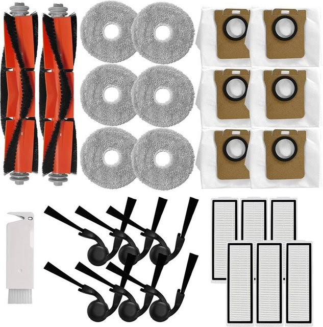 Xiaomi Robot Vacuum 5 5 Pro Ersatzteil-Set mit Hauptseitenbürsten, HEPA-Filtern und Moppbeuteln in Grün und Multicolour - Bild 1