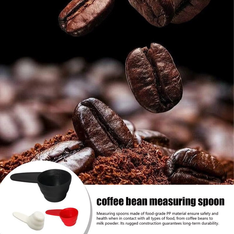 Schwarzer Kunststoff-Messlöffel mit kurzem Griff für Kaffee, Tee und Gewürze - Bild 2