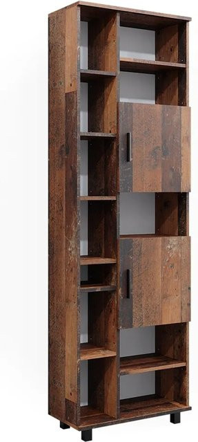 Vicco Badschrank Ilias Old Style in Eiche Rustikal mit 2 Türen und 12 Fächern, B/T/H: 60 x 34,22 x 190 cm - Bild 2