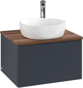 V&B Waschtischunterschrank Antao mit Frontstruktur in Weiß, B/T/H: 60 x 36 x 50 cm - Bild 1