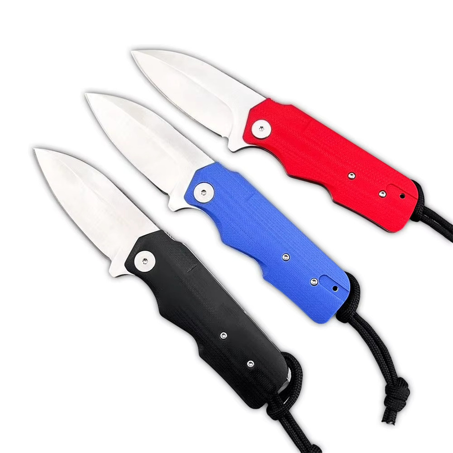 Mini Klappmesser mit 2,8 Zoll 8Cr13Mov Klinge und G10 Griff in Schwarz oder Mehrfarbig für EDC, Camping und Wandern - Bild 7