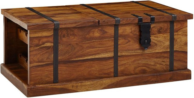 Wohnling Couchtisch aus Sheesham Massivholz in Braun, Modern, B/T/H: 100 x 60 x 40 cm - Bild 1