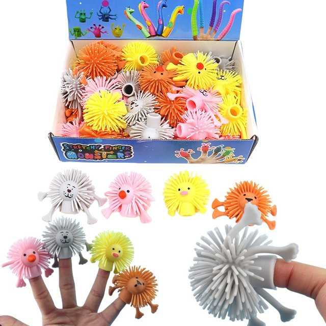 Meade Tierpuppen Fingerpuppen, Gummi, 4-teiliges Set, Bunt / Mehrfarbig - Bild 1