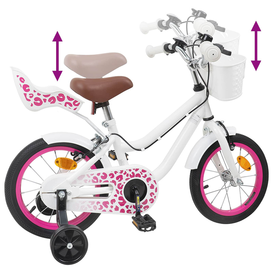 VD Home Furnishing Kinderfahrrad mit Stützrädern 16 Zoll Weiß - Bild 4
