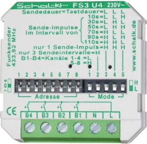 Schalk Funk-Sender UP 4-Kanal FS3 U4 in Weiß (230V AC) - Bild 1