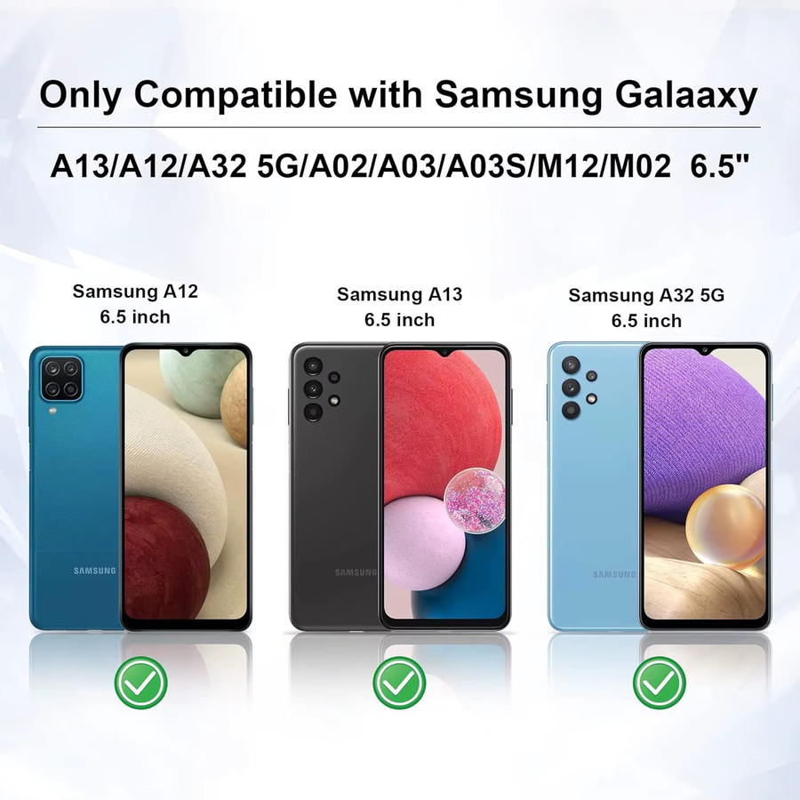 Kratzfester Displayschutz für Samsung Galaxy A12, A13 und A32 5G in Transparent mit rotem Akzent - Bild 2