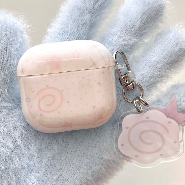 Star Fish Roll Kopfhörerhülle in Rosa für Apple AirPods 4, 1, Pro, 2 und 3 - Bild 1