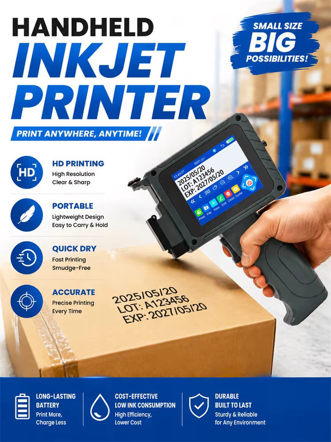 DCODE DC15 Tragbarer Handheld-Tintenstrahldrucker für QR-Codes, Barcodes, Logos und Texte mit 12,7mm Druckbreite - Bild 6