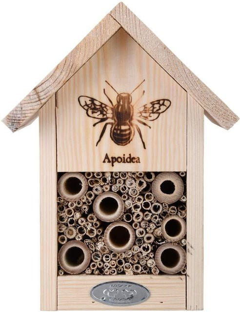 Esschert Design Insektenhotel aus Holz als Bienenhotel und Nisthilfe für Wildbienen, hängend, B/H/T: 23,0 x 17,0 x 12,0 cm - Bild 1