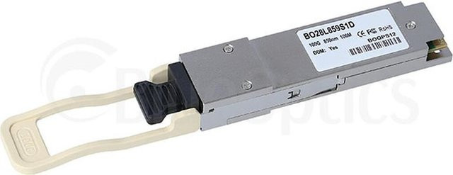 BlueOptics Netzwerk-Transceiver-Modul AFBR-89CDDZ-BO QSFP28 Faseroptik 100G 850 nm in Silber - Bild 1
