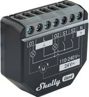 Shelly 2PM Gen4 Relais in Schwarz mit Wi-Fi, Bluetooth und Zigbee - Bild 1
