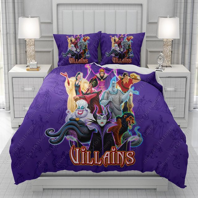 Softura Disney Bettwäsche Set mit Ursula, Maleficent und Hocus Pocus Motiv, lila, B/H: 155 x 220 cm - Bild 1