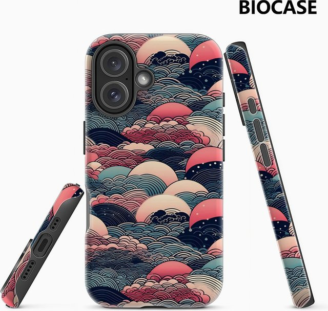 Handyhülle Oriental Wave Pattern für iPhone 11 bis iPhone 17 Pro Max Plus mit doppelschichtiger Rückseite in Multicolour - Bild 1