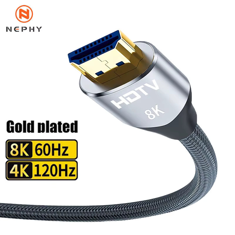Ultra High Speed HDMI Kabel für Xiaomi TV Box und PS5, 8K@60Hz, 48 Gbit/s, eARC und Dolby Vision, Farbe: Grau - Bild 6