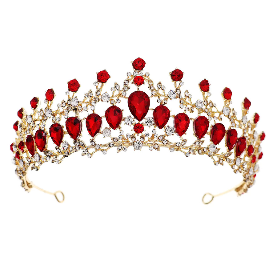 Tiara Kristall, Rot, Strass, Damen - Bild 4