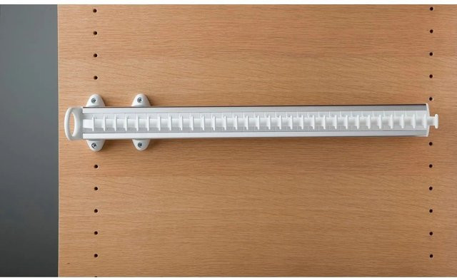 Servetto Krawattenhalter Self System Modell A aus Aluminium und Kunststoff in Weiß B/T/H: 50,5 x 8,5 x 8,2 cm - Bild 1