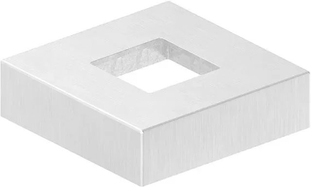 FeNau Abdeckrosette aus V4A Edelstahl in Silber gebürstet für Vierkantrohr 30x30 mm, B/T/H: 7,2 x 7,2 x 2,0 cm - Bild 1