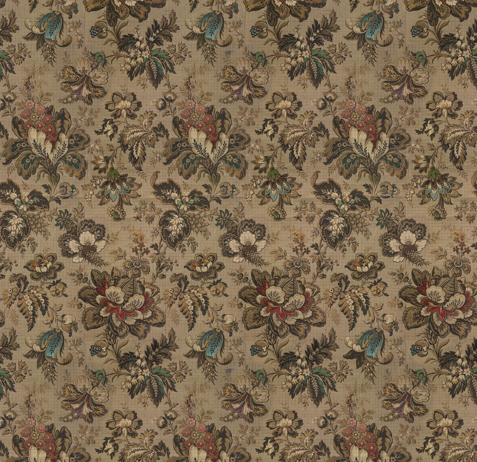 NLXL Mural Big Pattern Bogor Tapete in Beige mit floralem Vintage-Design aus Vlies - Bild 1