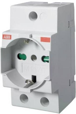 ABB Schutzkontakt-Steckdose IP20 in Weiß 2CSM210000R0701 - Bild 1