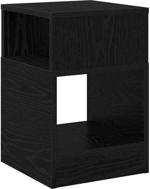 vidaXL Beistelltisch in Schwarz mit Eichen-Optik, quadratisch, B/T/H: 30 x 30 x 45 cm - Bild 1