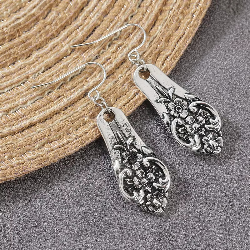 YoYo Ohrringe, Blumen, Silber, Damen, Vintage - Bild 3