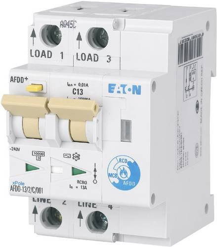 Eaton Brandschutzschalter RCBO 2-polig 13A 0,01A 230 V/AC in Weiß - Bild 1