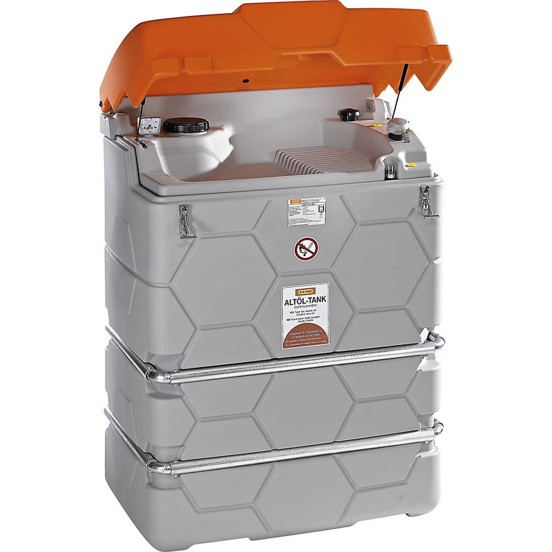 CEMO CUBE Altöltank Komplettanlage grau, 1000 l, B: 1200 cm, T: 80 cm, H: 180 cm - Bild 2