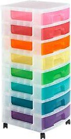 Really Useful Box Boxenturm 8 x 9 Rainbow mit Rollen - Bild 1