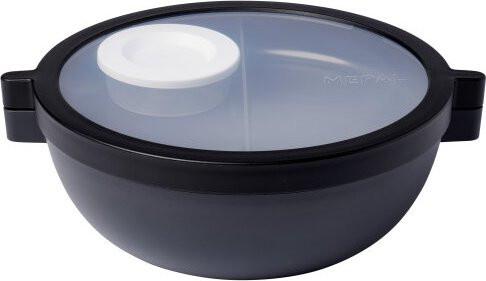 Mepal Basic Bento-Lunchbowl Vita aus Kunststoff mit Fächern und auslaufsicherem Schraubverschluss in Nordic Black - Bild 1