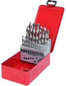 KS Tools HSS-G Spiralbohrer-Set aus Stahl in der roten Stahlblechkassette, 25-teilig, 1-13 mm - Bild 1