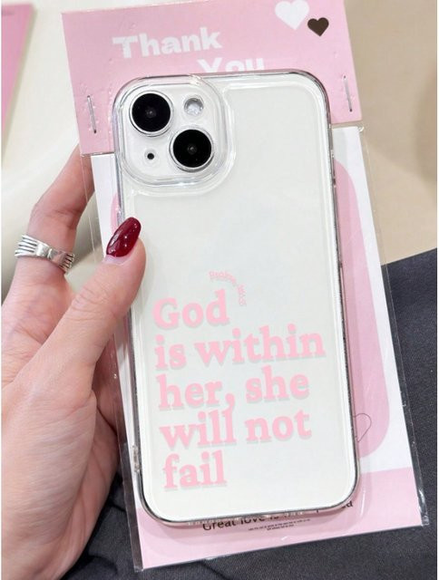 DecoPhone Transparente TPU Handyhülle Minimalist Jesus Graphic Letter für iPhone 11 bis iPhone 17 Pro Max Plus Serie - Bild 1