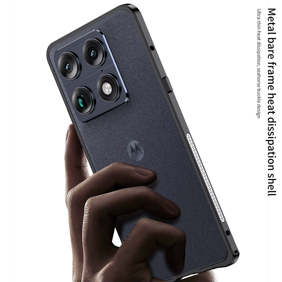 Luxuriöse Motorola Signature Schutzhülle aus Aluminiumlegierung in Schwarz oder Silber, stoßfest mit Soft-Touch-Oberfläche - Bild 3