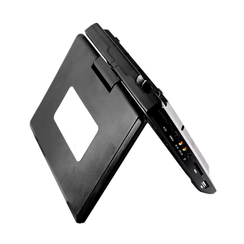 Luxuglow Tragbarer 7,8 Zoll DVD CD EVD Player mit LCD-Bildschirm und Fernbedienung, Schwarz, 270 Grad drehbar - Bild 4