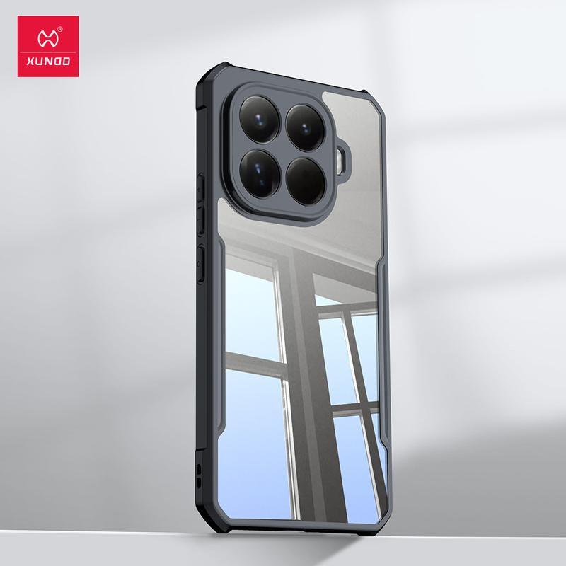 XUNDD Stoßfeste Schutzhülle für Xiaomi 15T und 15T Pro, Transparent mit Kamera-Schutz, PC+TPU Material - Bild 3