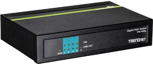 Trendnet TPE-TG50G Gigabit PoE+ Netzwerk Switch, 5 Ports, Schwarz - Bild 1