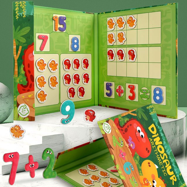 Tlewj Mathe-Fliesen, Dinosaurier-Thema, Lern- und Kreativspielzeug - Bild 1