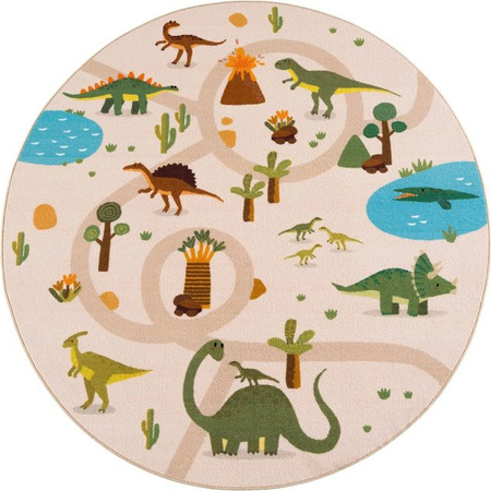 Ayyildiz Kinderteppich Coco 1131 Beige Rund Ø 160 cm