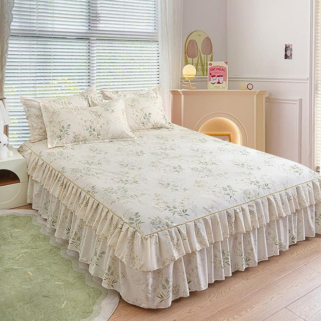 Get to bed Bettrock aus Mikrofaser mit 2 Kissenbezügen, Beige, B/T: 150 x 200 cm - Bild 1