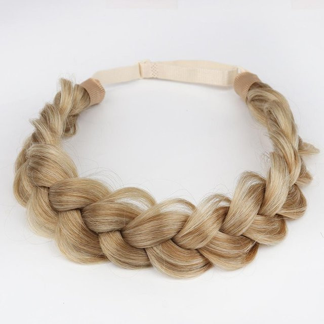 Stirnband, geflochten, elastisch, beige, Damen - Bild 1