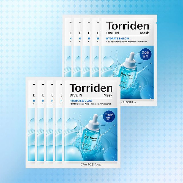 Torriden Dive-In Hyaluronsäure Maskenblatt-Set, 10 Stück, Unisex - Bild 1